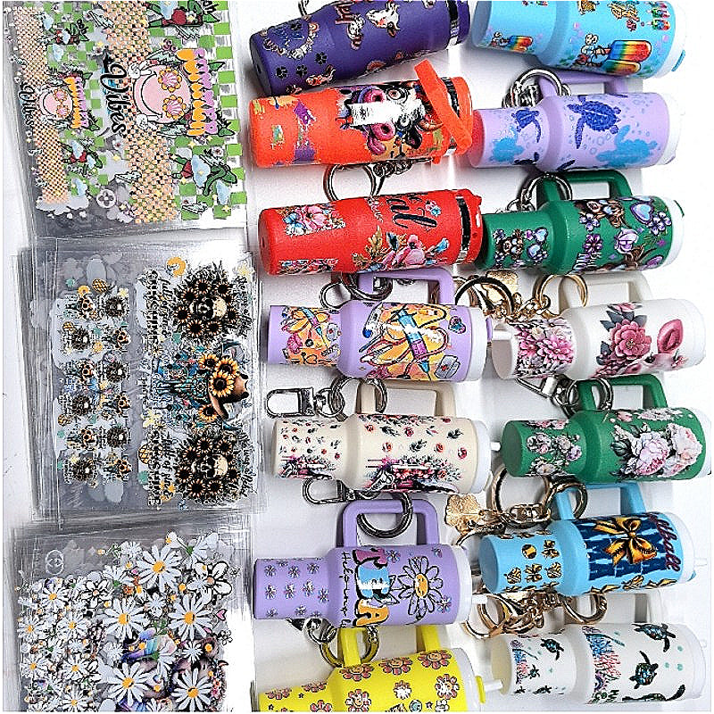 Wholesale Random 20pcs 50pcs 100pcs Cartoon Pattern Mini Travel  Cup Sticker